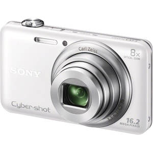 Sony Cyber-shot DSC-WX80 16.2 Megapixel Compact Camera - White - 1/2.3" Exmor R CMOS Sensor - 2.7" Touchscreen LCD - 8x Op