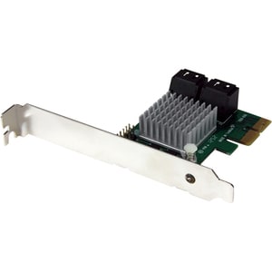 StarTech.com Tarjeta Adaptadora Controladora PCI Express PCI-E SATA 3 III 6Gbps RAID 4 Puertos con HyperDuo - Compatibilid