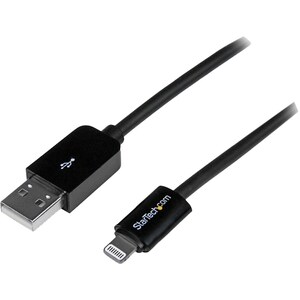 StarTech.com Cable 1m Lightning 8 Pin a USB 2.0 para Apple iPod iPhone iPad - Negro - Extremo prinicpal: 1 x Tipo A Macho 