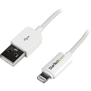 StarTech.com 2m (6ft) Long White Apple® 8-pin Lightning Connector to USB Cable for iPhone / iPod / iPad - First End: 1 x T
