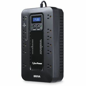 CyberPower UPS Systems EC850LCD Ecologic -  Capacity: 850 VA / 510 W - Compact - 8 Hour Recharge - 2.30 Minute Stand-by - 