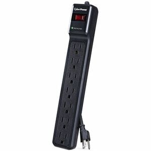 CyberPower CSB7012 Essential 7 - Outlet Surge with 1500 J - Clamping Voltage 800V, 12 ft, NEMA 5-15P, EMI/RFI Filtration, 