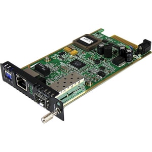 StarTech.com Gigabit Ethernet Fiber Media Converter Card Module with Open SFP Slot - Convert and extend a Gigabit Ethernet