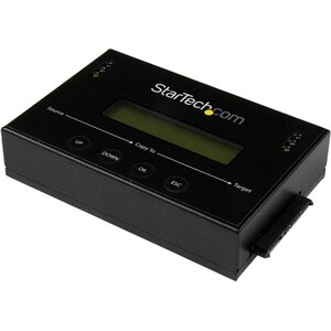 StarTech.com 1:1 Hard Drive Duplicator and Eraser for 2.5" & 3.5" SATA HDD SSD - LCD & RS-232 - 14GBpm Duplication Speed -