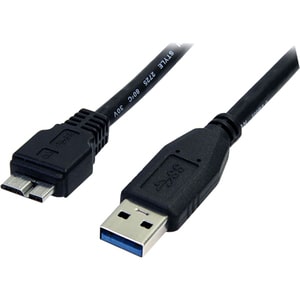 StarTech.com Cable 50cm USB 3.0 Super Speed SS Micro USB B Macho a USB A Macho Adaptador - Negro - Extremo prinicpal: 1 x 