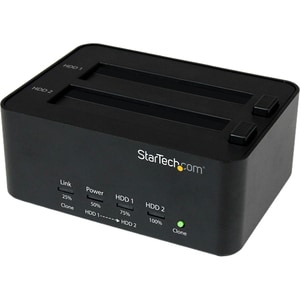 StarTech.com USB 3.0 SATA Hard Drive Duplicator & Eraser Dock - Standalone 2.5/3.5in HDD & SSD Eraser and Cloner - 2 x Dis