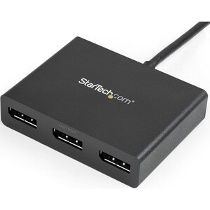 StarTech.com 3 Port Mini DisplayPort MST Hub - 4K 60Hz - Mini DP to DisplayPort Splitter for Multiple Monitors - mDP to DP