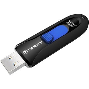 Transcend 64GB JetFlash 790 USB 3.0 Flash Drive - 64 GB - USB 3.0 - Black, Blue