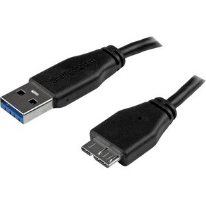 StarTech.com Cavo USB 3.0 Tipo A a Micro B slim - Connettore USB3.0 A a Micro B slim ad alta velocit - 5 Gbit/s - Schermat