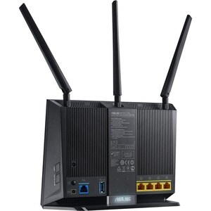 Asus DSL-AC68U IEEE 802.11ac ADSL2+, Ethernet Modem/Wireless Router - 2.40 GHz ISM Band - 5 GHz UNII Band - 3 x Antenna(3 
