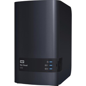 WD My Cloud EX2 WDBVBZ0080JCH-EESN 2 x Total Bays NAS Storage System - Marvell 1.20 GHz - 512 MB RAM Tower - RAID Supporte