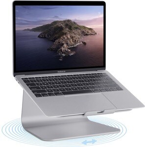 Rain Design mStand360 Laptop Stand w/ Swivel Base - Space Grey - 5.9" Height x 10" Width x 9.3" Depth - Desktop - Aluminum