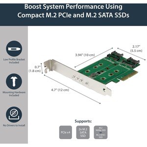 StarTech.com M.2 to PCI Express Adapter - TAA Compliant
