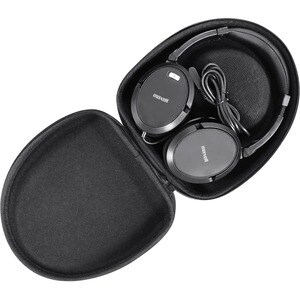Maxell Noise Cancellation Headphones - Stereo - Black, Gray - Mini-phone (3.5mm) - Wired - 60 Ohm - 10 Hz 28 kHz - Nickel 