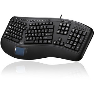 Adesso Tru-Form 450 - Ergonomic Touchpad Keyboard - Cable Connectivity - USB Interface - 105 Key - English (US) - TouchPad
