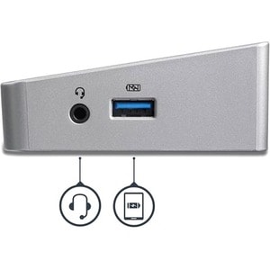 StarTech.com USB C Docking Station - Power Delivery (USB PD) - Windows / MacBook - Triple 4K - USB-C to DP x 2 - USB C to 