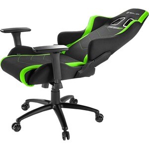 Sharkoon SKILLER SGS2 Gaming Chair - Foam, Polyurethane Foam, Steel, Fabric - Green, Black