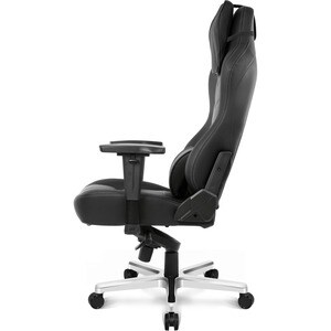 AKRACING Office Series Onyx Computer Chair - Top Grain Leather Seat - PU Leather Back - Black Steel, Metal Frame - 5-star 