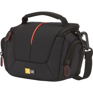 Case Logic Carrying Case Camera, Accessories, Camcorder, Cord, Memory Card, Battery, Cable, Lens Cap - Black - Shoulder St