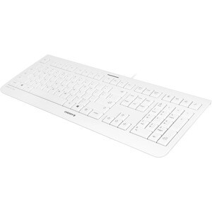 CHERRY KC 1000 Keyboard - Cable Connectivity - USB Interface - English (US) - Light Grey - 108 Key Calculator, Email, Brow