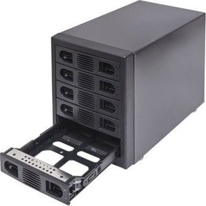 SYBA Multimedia 5 Bay 2.5" and 3.5" SATA HDD External USB 3.0 / eSATA RAID Hard Drive Enclosure - 5 x HDD Supported - 30 T
