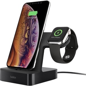Belkin PowerHouse Charge Dock for Apple Watch + iPhone XS, iPhone XS Max, iPhone XR - Docking - Apple Watch, iPhone - Char