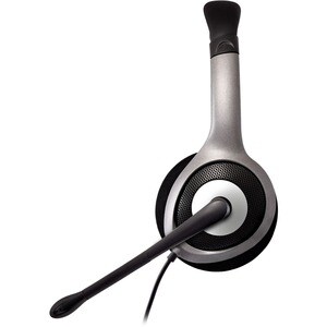 Cuffie USB V7 Deluxe con microfono con cancellazione del rumore, regolatore volume, cuffie digitali, laptop, Chromebook, P