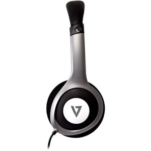 V7 HA520-2EP Wired Over-the-head Binaural Stereo Headphone - Black, Grey - Circumaural - 32 Ohm - 20 Hz to 20 kHz - 1.80 m