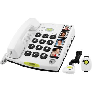 Doro Secure 347 Standard Phone - 1 x Phone Line - Speakerphone - Hearing Aid Compatible