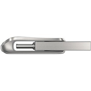 SanDisk Ultra Dual Drive Luxe 32 GB USB Type C, USB Type A Flash Drive - Stainless Steel - 150 MB/s Read Speed - 1 / Piece