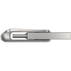SanDisk Ultra Dual Drive Luxe 64 GB USB Type C, USB Type A Flash Drive - Stainless Steel - 150 MB/s Read Speed - 1 / Piece