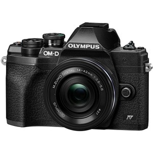 Olympus OM-D E-M10 Mark IV 20.3 Megapixel Mirrorless Camera with Lens - 0.55" - 1.65" - Black - 4/3" Sensor - Autofocus - 