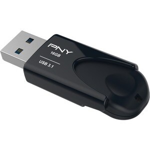 PNY Attaché 4 3.1 16 GB USB 3.1 Type A Flash Drive - Black - 80 MB/s Read Speed - 20 MB/s Write Speed - 1 / Pack