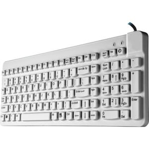 Man & Machine Low Profile Premium Waterproof Disinfectable Keyboard - Cable Connectivity - USB Interface - Computer - PC, 