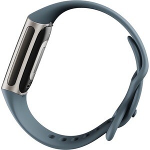 Fitbit Charge 5 Smart Band - Steel Blue, Platinum Stainless Steel - Aluminium Body - Stainless Steel Case - Silicone Band 