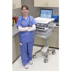 Ergotron StyleView SV44 Display Stand - Up to 61 cm (24") Screen Support - 17.24 kg Load Capacity - 128.3 cm Height x 44.5