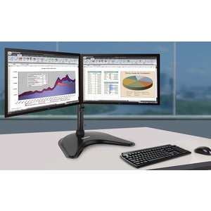 DIAMOND Ergonomic Articulating Dual Arm Display Table Top Mount - Up to 27" Screen Support - 35.20 lb Load Capacity - 18.3