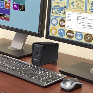 StarTech.com Caja USB 3.1 con 2 Bahías SATA de 3,5 Pulgadas - RAID con Puerto USB-C y USB-A - Caja USB Tipo C - USB 3.1 Ti