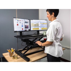 Ergotech Freedom E-Desk - 36" Desktop Converter - Up to 24" Screen Support - 99.20 lb Load Capacity - 23.4" Height x 35.4"