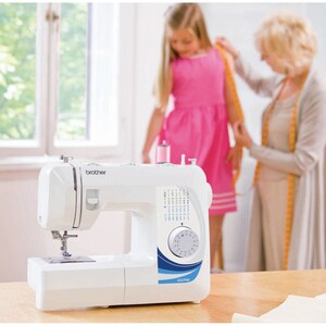 Brother Traditional Metal Chassis Sewing Machine - Horizontal Bobbin System - 27 Built-In Stitches - Automatic Threading -