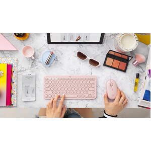 Tastiera Logitech K380Wireless Connettività - Italiano - Rosa - Forbici Keyswitch - Bluetooth - 10 m - Computer portatile,