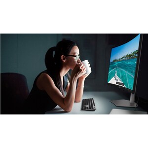 Dell S3221QS 80 cm (31.5") 4K UHD Curved Screen Edge LED LCD Monitor - 16:9 - 812.80 mm Class - Vertical Alignment (VA) - 