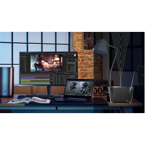 Asus RT-AX68U IEEE 802.11ax Ethernet Wireless Router - 2.40 GHz ISM Band - 5 GHz UNII Band - 3 x Antenna(3 x External) - 3