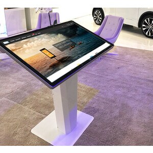 SMS Icon Display Stand - Up to 139.7 cm (55") Screen Support - 50 kg Load Capacity - Floor - Dark Grey
