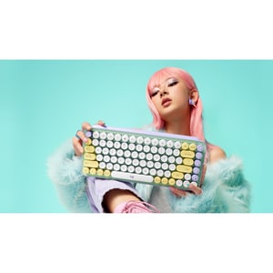 Logitech POP Keys Keyboard - Wireless Connectivity - Bluetooth - 32.81 ft - 4 Emoji Hot Key(s) - Spanish - Tablet - PC, Ma