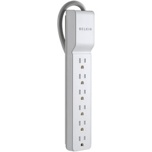 Belkin® Home/Office Series Surge Protector With 6 Outlets, 2.5' Cord - Receptacles: 6 - 555J