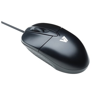 V7 Optical USB Mouse - Optical - Cable - Black - USB - 1000 dpi - Scroll Wheel - 3 Button(s) - Symmetrical