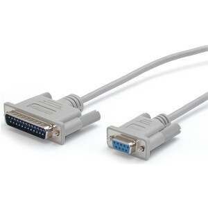 StarTech.com 6 ft DB25 to DB9 Serial Modem Cable - M/F - DB-9 Female - DB-25 Male - 6ft
