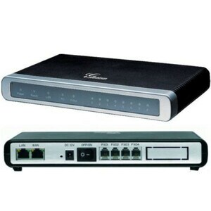 Grandstream GXW4104 VoIP Gateway - 2 x RJ-45 - 4 x FXO - Fast Ethernet - Rack-mountable, Desktop, Wall Mountable