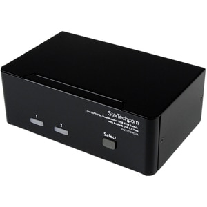 StarTech.com Switch KVM doppio monitor VGA DVI 2 porte USB con audio e hub USB 2.0 - 2 Computer - WUXGA - 1920 x 1440 - 6 